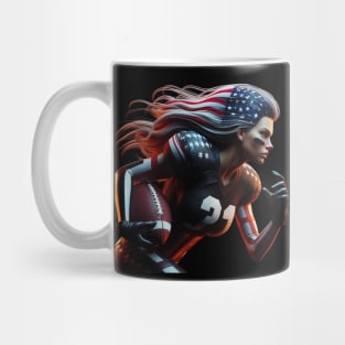 American Woman NFL Football Player #21 Mug